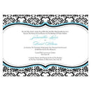 Love Bird Damask Invitation Berry (Pack of 1)-Invitations & Stationery Essentials-Chocolate Brown-JadeMoghul Inc.
