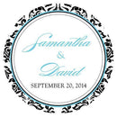 Love Bird Damask Large Sticker Berry (Pack of 1)-Wedding Favor Stationery-Willow Green-JadeMoghul Inc.
