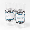 Love Bird Damask Mini Luminary Wrap Berry (Pack of 1)-Reception Stationery-Aqua Blue-JadeMoghul Inc.