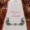 Love Bird Damask Personalized Aisle Runner White With Hearts Berry (Pack of 1)-Aisle Runners-Navy Blue-JadeMoghul Inc.