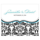 Love Bird Damask Rectangular Label Berry (Pack of 1)-Wedding Favor Stationery-Ruby-JadeMoghul Inc.