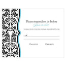 Love Bird Damask RSVP Berry (Pack of 1)-Weddingstar-Candy Apple Green-JadeMoghul Inc.