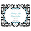 Love Bird Damask Save The Date Card Berry (Pack of 1)-Weddingstar-Black-JadeMoghul Inc.