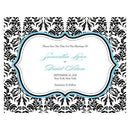 Love Bird Damask Save The Date Card Berry (Pack of 1)-Weddingstar-Chocolate Brown-JadeMoghul Inc.