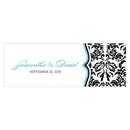 Love Bird Damask Small Rectangular Tag Berry (Pack of 1)-Wedding Favor Stationery-Vintage Gold-JadeMoghul Inc.