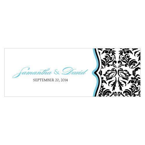 Love Bird Damask Small Rectangular Tag Berry (Pack of 1)-Wedding Favor Stationery-Willow Green-JadeMoghul Inc.