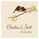 Love Bird Square Tag Spring (Pack of 1)-Wedding Favor Stationery-Grass Green-JadeMoghul Inc.