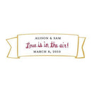 Love is In the Air Small Banner Sticker (Pack of 1)-Wedding Favor Stationery-JadeMoghul Inc.