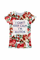 Love Song Customized NAME Zoe T-Shirt - Girls-Love Song-18M/2-White/Red/Green-JadeMoghul Inc.