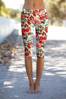 Love Song Ellie Performance Capri Leggings - Women-Love Song-XS-White/Red/Green-JadeMoghul Inc.