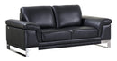 Loveseats Black Loveseat - 32" Lovely Black Leather Loveseat HomeRoots