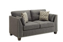 Loveseats Cheap Loveseats - 58" X 31" X 35" Light Charcoal Linen Loveseat HomeRoots