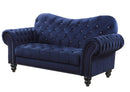 Loveseats Cheap Loveseats - 76" X 37" X 39" Navy Velvet Loveseat HomeRoots