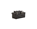 Loveseats Comfy Loveseat - 62" X 33" X 37" Osaka Charcoal 100% Polyester Loveseat HomeRoots