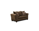 Loveseats Comfy Loveseat - 62" X 33" X 37" Osaka Mocha 100% Polyester Loveseat HomeRoots