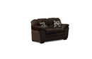 Loveseats Comfy Loveseat - 75" X 39" X 39" Osaka Chocolate 100% Polyester Loveseat HomeRoots