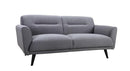 Loveseats Gray Loveseat - 64" X 37" X 32" Gray Polyester Loveseat HomeRoots