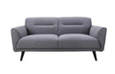Loveseats Gray Loveseat - 64" X 37" X 32" Gray Polyester Loveseat HomeRoots