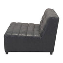 Loveseats Leather Loveseat - 55.1" X 41.3" X 29.1" Black Functional Loveseat HomeRoots