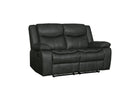 Loveseats Leather Loveseat - 6"4 X 36" X 40" Gray Loveseat HomeRoots