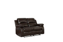 Loveseats Leather Loveseat - 60" X 38" X 40" Brown Loveseat HomeRoots