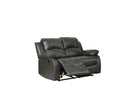 Loveseats Leather Loveseat - 60" X 38" X 40" Gray Loveseat HomeRoots