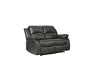 Loveseats Leather Loveseat - 60" X 38" X 40" Gray Loveseat HomeRoots
