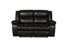 Loveseats Leather Loveseat - 64" X 36" X 40" Brown Loveseat HomeRoots