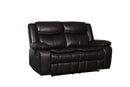 Loveseats Leather Loveseat - 64" X 36" X 40" Brown Loveseat HomeRoots