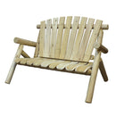 Loveseats Lounge Loveseat - 50" X 30" X 39" Natural Wood Loveseat HomeRoots