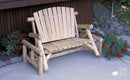 Loveseats Lounge Loveseat - 59" X 32" X 40" Natural Wood Loveseat Glider HomeRoots