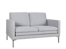 Loveseats Lounge Loveseat - 60" X 36" X 34" silver Polyester Loveseat HomeRoots