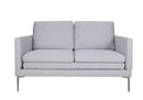 Loveseats Lounge Loveseat - 60" X 36" X 34" silver Polyester Loveseat HomeRoots