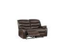 Loveseats Lounge Loveseat - 62" X 38" X 40" Dark Brown Loveseat HomeRoots