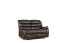 Loveseats Lounge Loveseat - 62" X 38" X 40" Dark Brown Loveseat HomeRoots