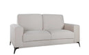 Loveseats Lounge Loveseat - 65" X 39" X 35" Beige Polyester Loveseat HomeRoots