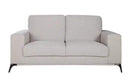 Loveseats Lounge Loveseat - 65" X 39" X 35" Beige Polyester Loveseat HomeRoots
