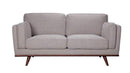 Loveseats Lounge Loveseat - 68" X 39" X 34" Light Taupe Polyester Loveseat HomeRoots