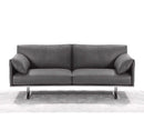 Loveseats Loveseats For Sale - 72" X 37" X 31" Grey Grain Leather Love Seat HomeRoots