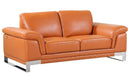 Loveseats Modern Loveseat - 32" Lovely Camel Leather Loveseat HomeRoots