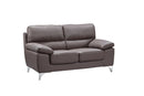 Loveseats Modern Loveseat - 37" Classy Brown Leather Loveseat HomeRoots