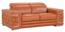 Loveseats Modern Loveseat - 71" Sturdy Camel Leather Loveseat HomeRoots
