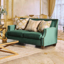 Loveseats Verdante Love Seat With Gold Tonned Pillows Benzara