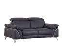 Loveseats Vintage Loveseat - 31" Fashionable Navy Leather Loveseat HomeRoots