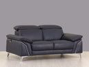 Loveseats Vintage Loveseat - 31" Fashionable Navy Leather Loveseat HomeRoots