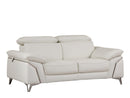 Loveseats White Loveseat - 31" Fashionable White Leather Loveseat HomeRoots