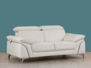 Loveseats White Loveseat - 31" Fashionable White Leather Loveseat HomeRoots