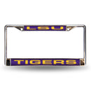 Ford License Plate Frame LSU Purple Laser Chrome Frame