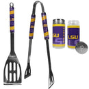 LSU Tigers 2pc BBQ Set with Tailgate Salt & Pepper Shakers-Tailgating Accessories-JadeMoghul Inc.