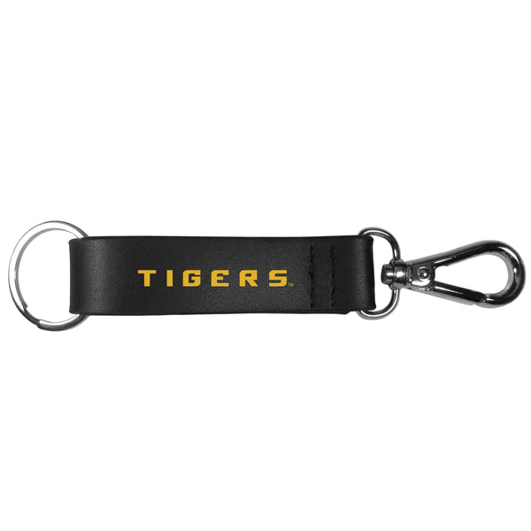 LSU Tigers Black Strap Key Chain-Key Chains-JadeMoghul Inc.
